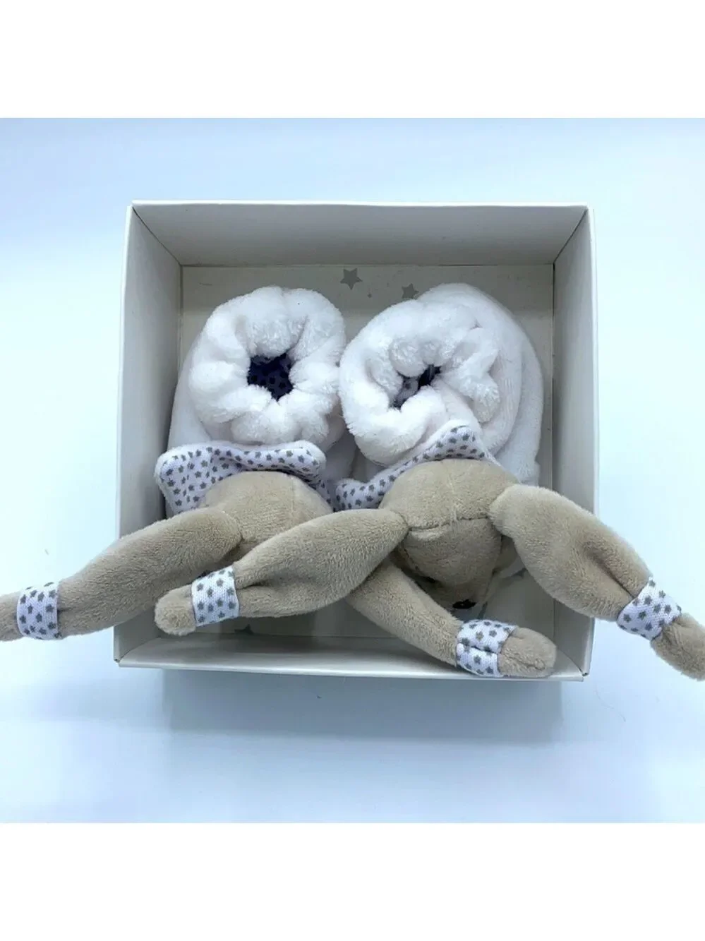 Mes Chaussons Dou Dou Infant Bunny Rattle Slippers